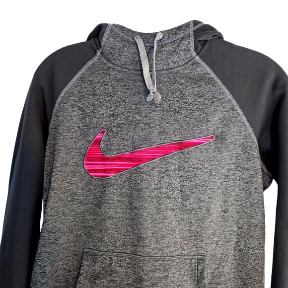 Nike Womens Jacket Sweatshirt Hood M medium Gray Misses Coat Sz 8 10 Junior Girl - Picture 2 of 10